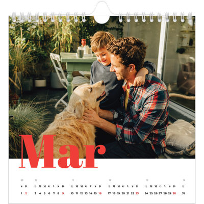 Calendari quadrati — Un anno audace [Marzo]