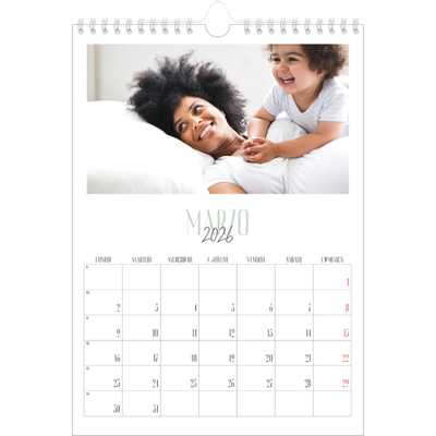 Calendario personalizzato A4 — Tipografia mista [Marzo]