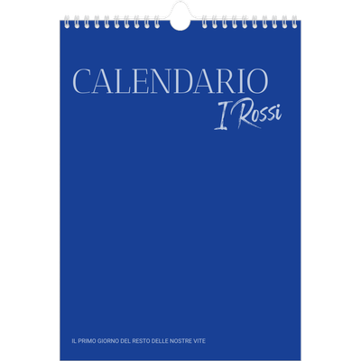 Calendario personalizzato A4 — Classico cobalto [copertina]