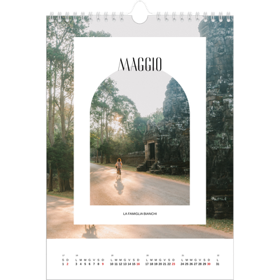 Calendario personalizzato A4 — L'arco aperto [Maggio]