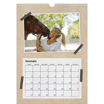 Calendario personalizzato A3 — Nastro adesivo artigianale