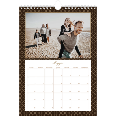 Calendario personalizzato A4 — Monocromatico vintage [copertina]