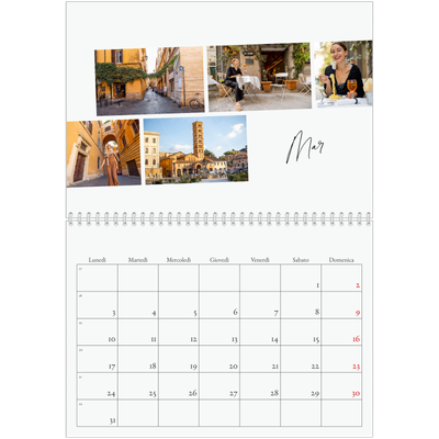 Calendario A4 Doppio — Soggiorno in città [Marzo]