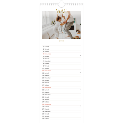 Calendario da cucina  — Testo in grande d'oro [copertina]