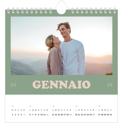 Calendari quadrati — Cornici retrò [Gennaio]
