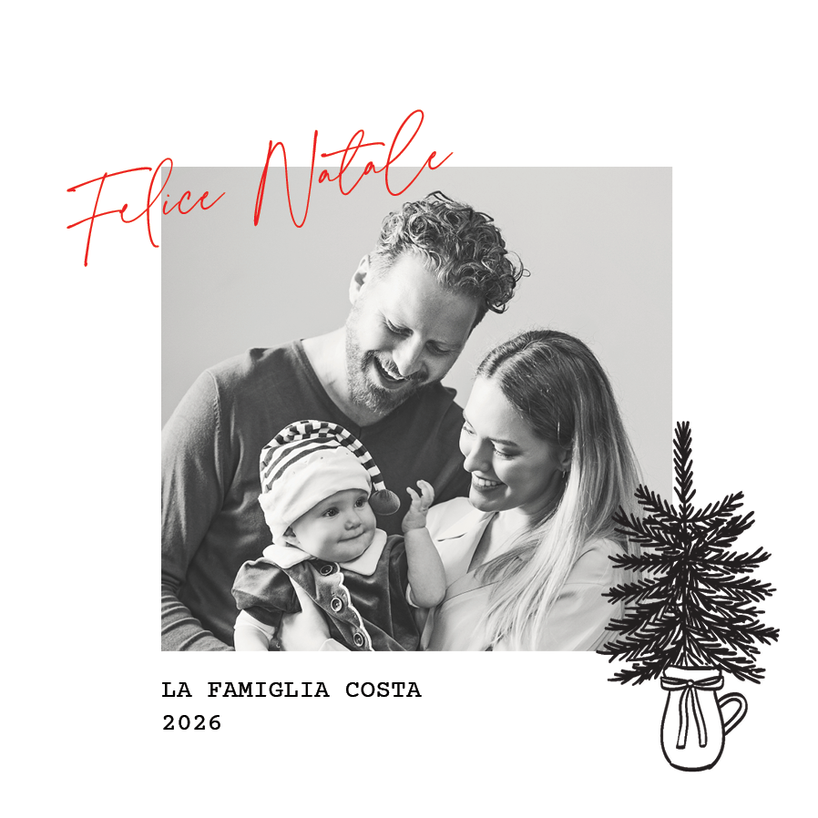 Biglietti — Pino su bianco invernale