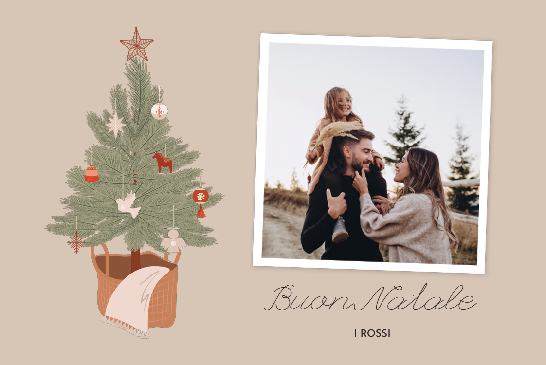 Biglietti — Albero di Natale rustico