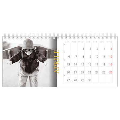Calendari da tavolo — Stile tradizionale [Aprile]