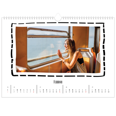 Calendario A3 orizzontale  — Istantanee da album [Febbraio]