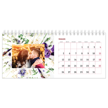 Calendario Fotografico da Tavolo — Cornici floreali