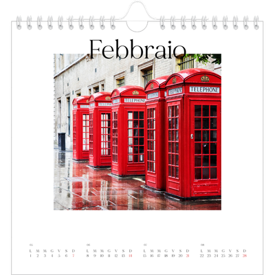 Calendari quadrati — Il mio diario di viaggio [Febbraio]