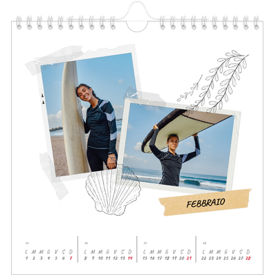 Calendari quadrati — Album ricordi con stile [Febbraio]