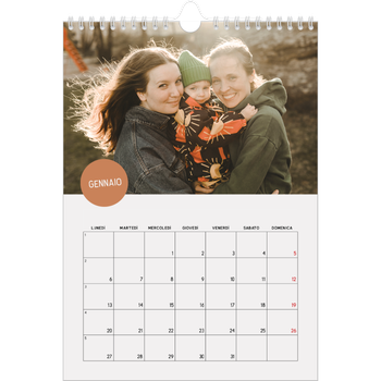Calendario personalizzato A4 — Adesivo fotografico
