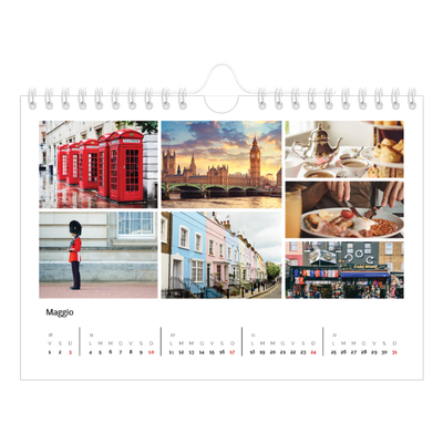 Calendario fotografico A5 — Struttura [copertina]