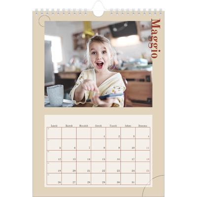 Calendario personalizzato A4 — Testo asimmetrico [copertina]