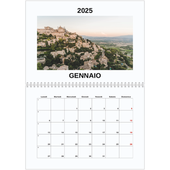Calendario A4 Doppio — Foto semplice