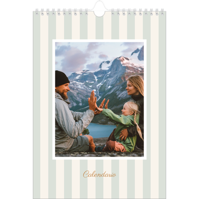 Calendario personalizzato A4 — Scrittura e strisce [copertina]