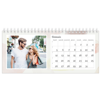 Calendario Fotografico da Tavolo — Punti ad acquerello