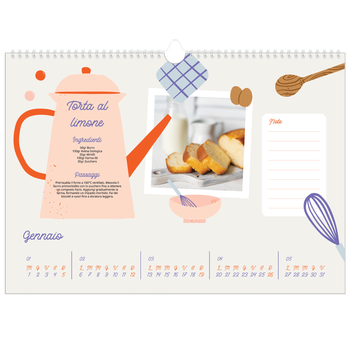 Calendario Fotografico A3 Orizzontale — Un anno di ricette