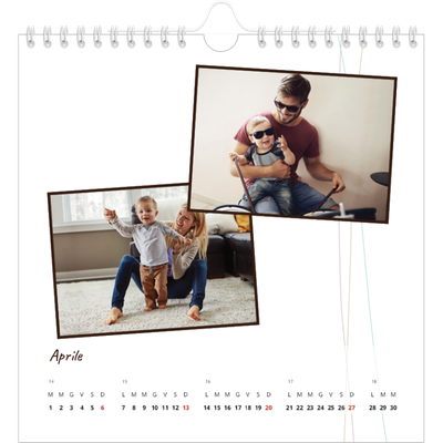 Calendari quadrati — Carta da regalo floreale [Aprile]