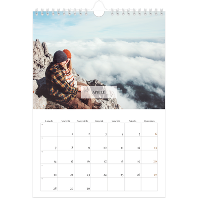 Calendario personalizzato A4 — Calendario classico [Aprile]