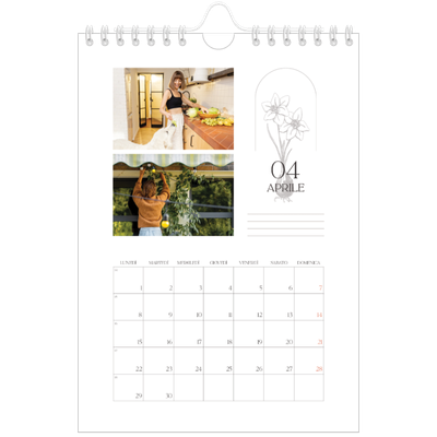 Calendario fotografico A5 — Batanico semplice [Aprile]