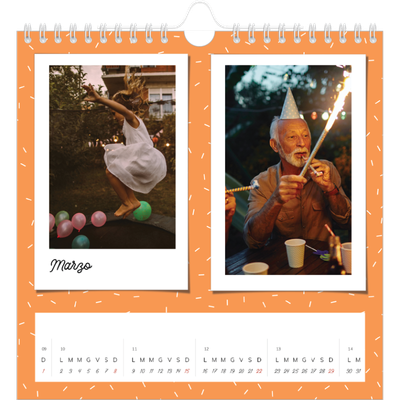 Calendari quadrati — Scatti pop di colore [Marzo]