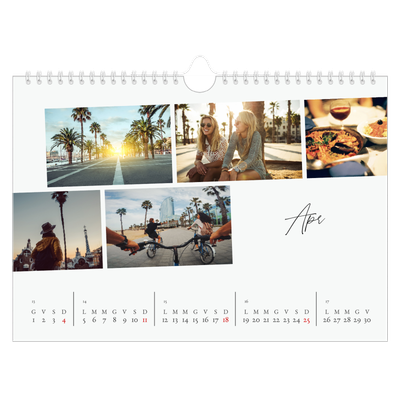 Calendario fotografico A4 — Soggiorno in città [Aprile]