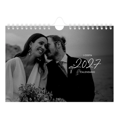 Calendario fotografico A5 — Scrittura elegante [copertina]