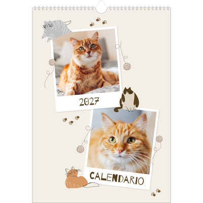 Calendario A3 verticale — Gattino giocherellone [copertina]