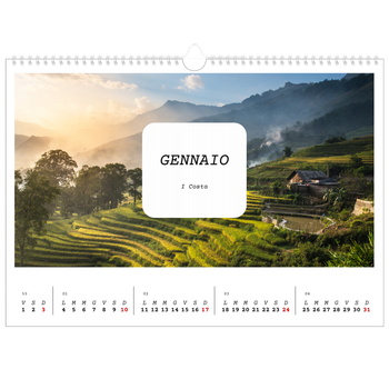 Calendario Fotografico A3 Orizzontale — Tutta la storia
