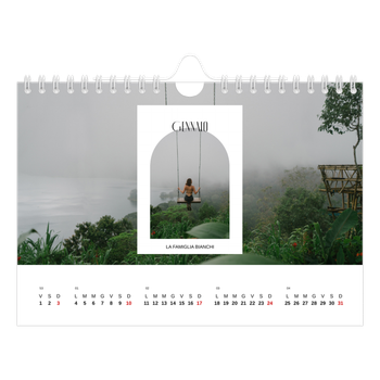Calendario Fotografico A5 Orizzontale — L'arco aperto