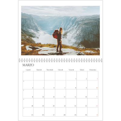 Calendario A4 Doppio — Tramonti e surf [Marzo]
