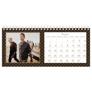 Calendario Fotografico da Tavolo — Monocromatico vintage
