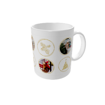 Tazze personalizzate — Palline di Natale - sfondo beige