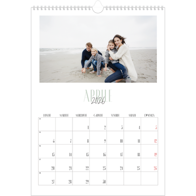 Calendario A3 verticale — Tipografia mista [Aprile]