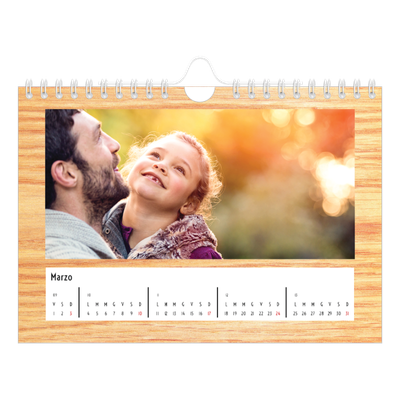 Calendario fotografico A5 — Legno [Marzo]