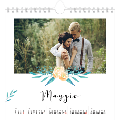 Calendari quadrati — Illustrazioni floreali [copertina]