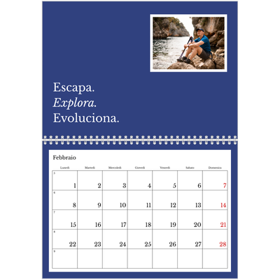 Calendario A4 Doppio — Terra editoriale [Febbraio]