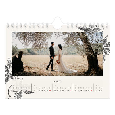 Calendario fotografico A5 — Inchiostro e edera [Marzo]