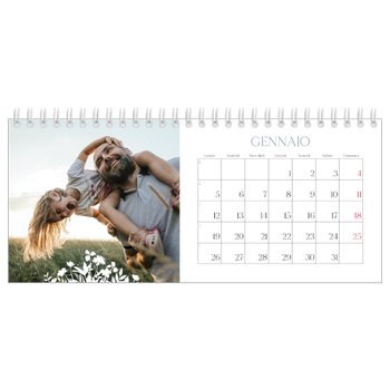 Calendario Fotografico da Tavolo — Motivo floreale