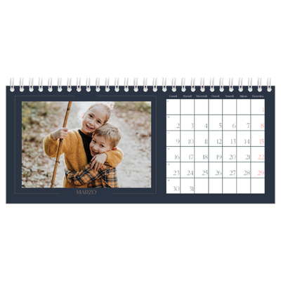 Calendari da tavolo — Blu prussiano [Marzo]
