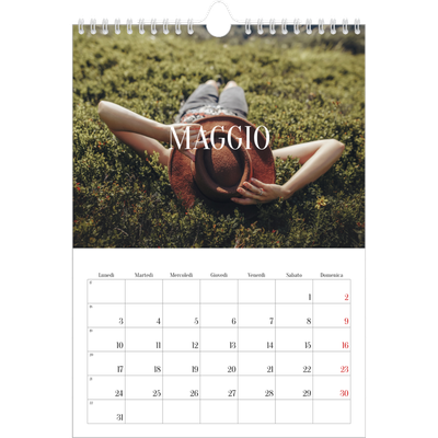 Calendario personalizzato A4 — Fuga infinita [Maggio]