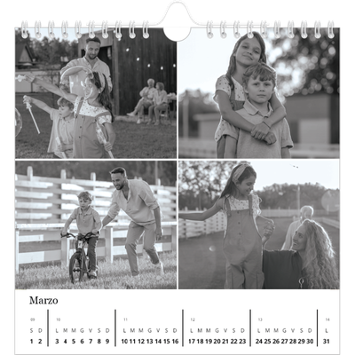 Calendari quadrati — Fuoco [Marzo]