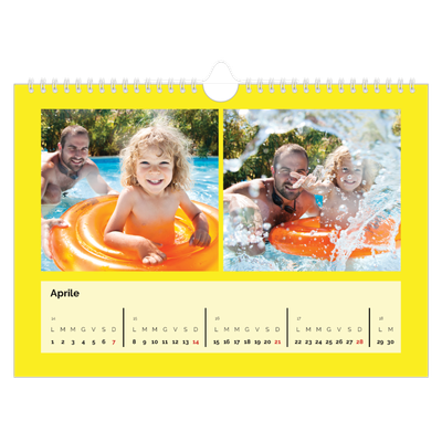 Calendario fotografico A4 — Luminoso e vivace [Aprile]