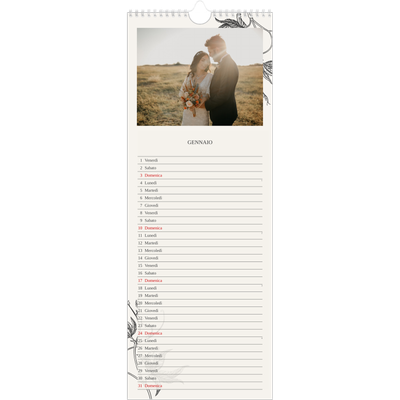 Calendario da cucina  — Inchiostro e edera [Gennaio]