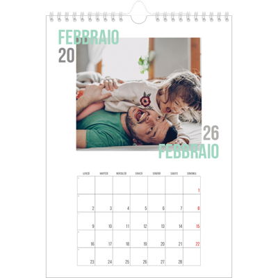 Calendario personalizzato A4 — Tipo di coppia [Febbraio]