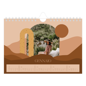 Calendario Fotografico A5 Orizzontale — Montagne