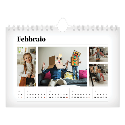 Calendario fotografico A5 — Fresco di stampa [Febbraio]