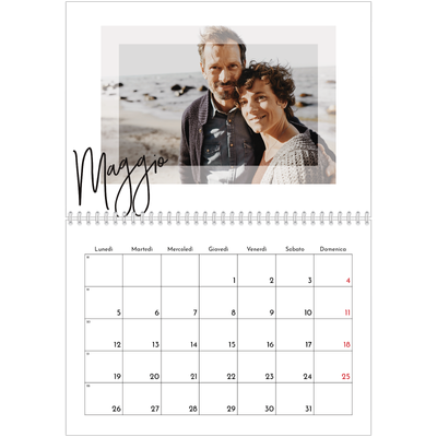 Calendario A4 Doppio — Cornice trasparente [copertina]